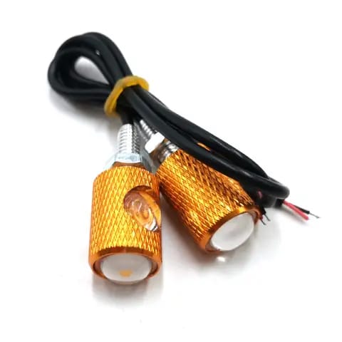 2pcs Mini Fancy Motor Bike Indicator, Also use for Number Plate screw | Tik Tok LED Indicator  Pieces) | Fancy Bulb | Fancy Indicator For Bike