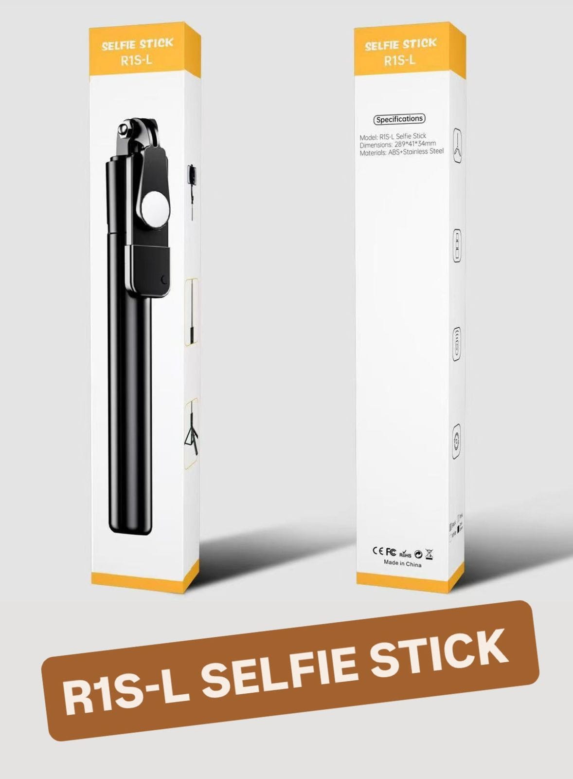 4 In 1 R1SL Selfie Stick Featuring A Bluetooth Remote, Tripod Stand, Light And Retractable Mobile Holder