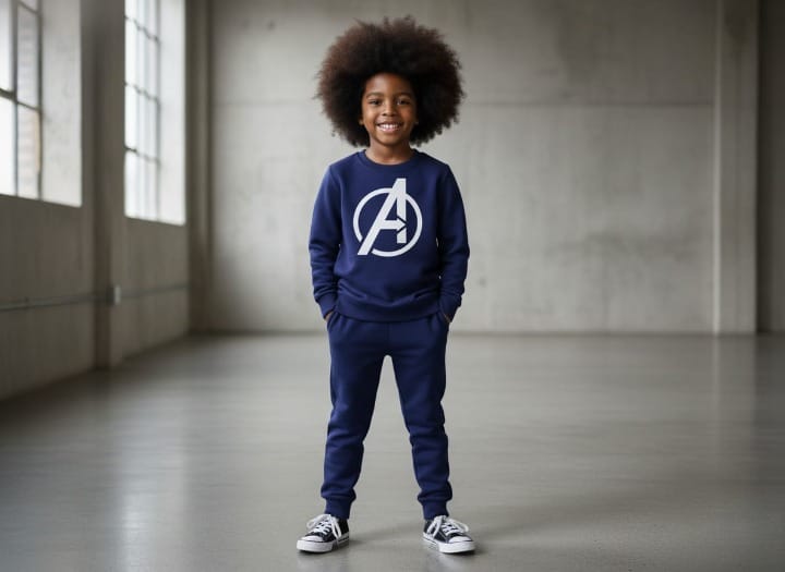 Avenger Printed Sweatshirt & Pajama Trouser Tracksuit for Kids | Winter Warm Fleece Clothing Set Outfit for Boys & Girls | FOR BABY AND KIDS
