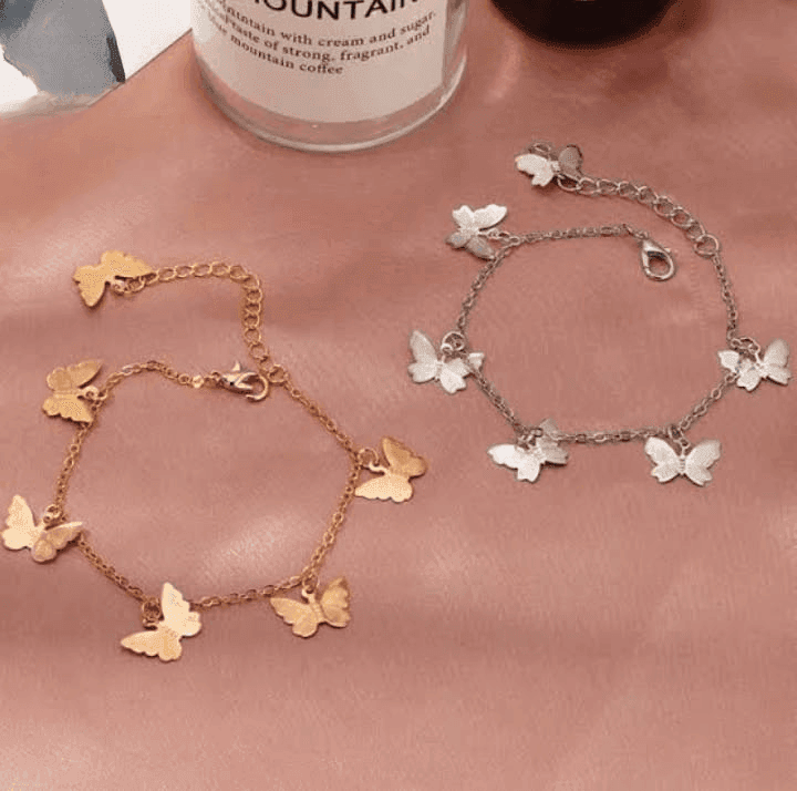 Beautiful Butterfly hand Charm Bracelet\Payal For Girls