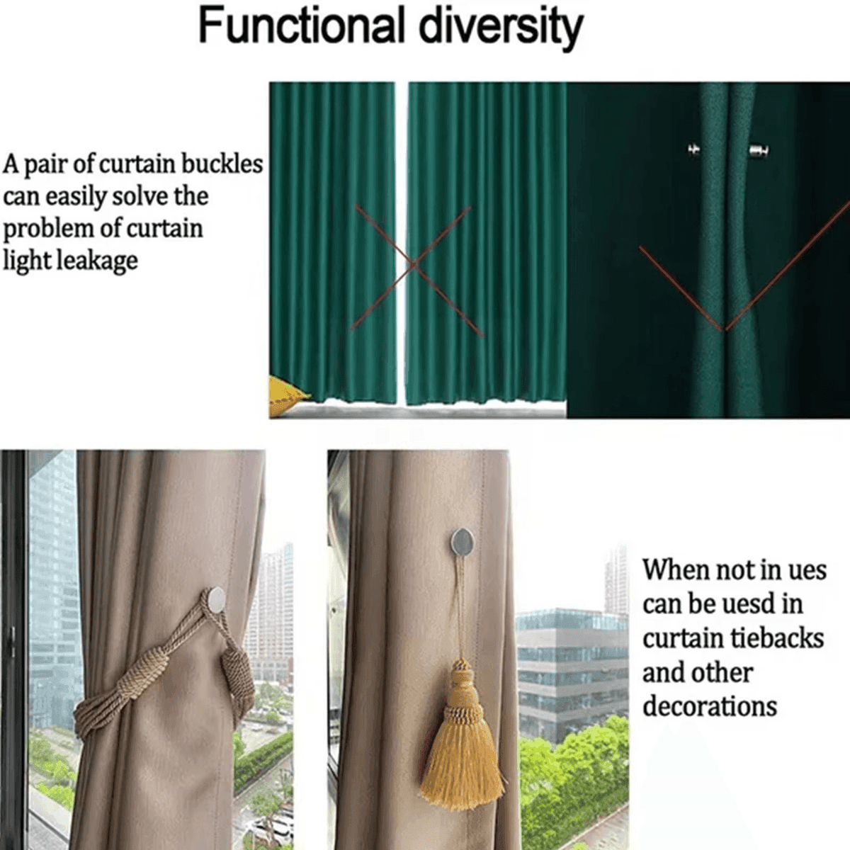 Curtain Pins, Curtain Tiebacks, Magnetic, Gap Resistant, Lace | Curtains, Curtain Accessories, Fasteners | Curtains Button Magnet