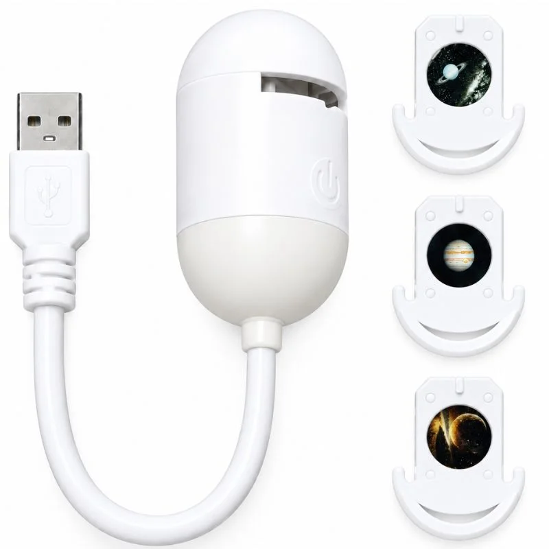 Galaxy Starry Sky Lamp Box | 2-in-1 Projector Night Light with 3 Projection Lenses | Built-in Night Light