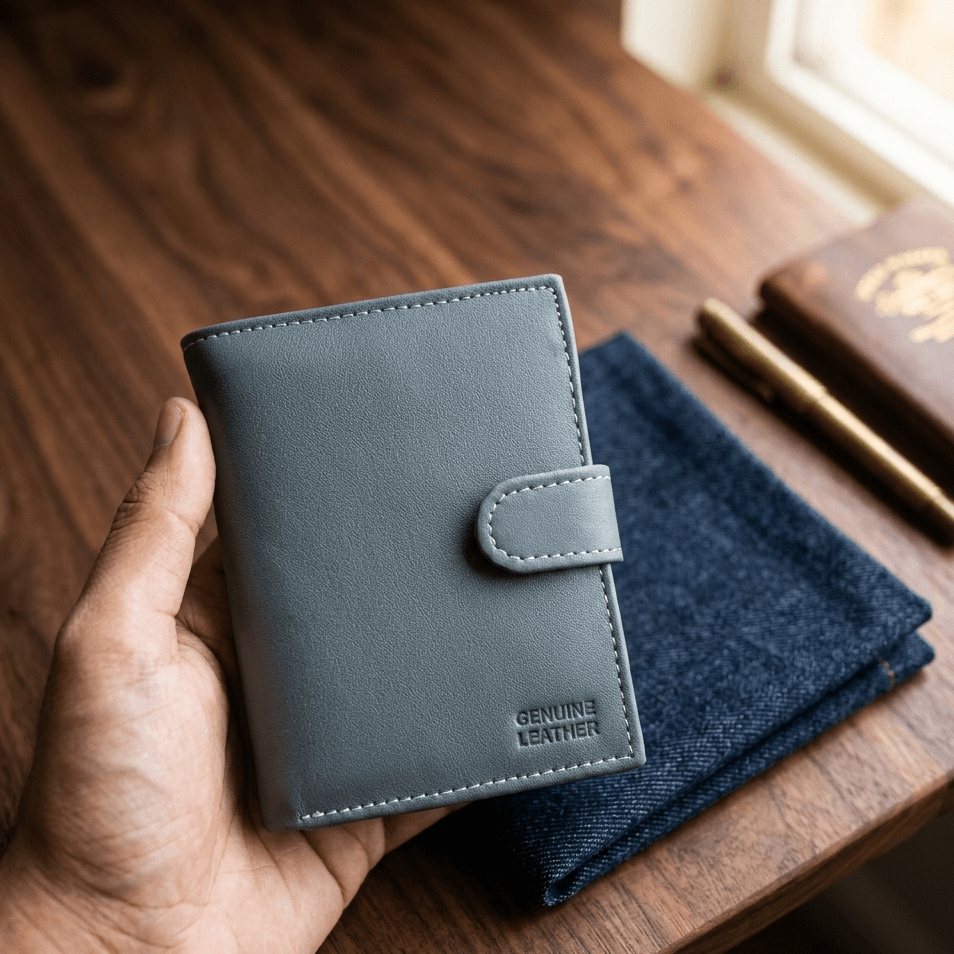 Genuine Leather Compact Bifold Wallet | Slim & Stylish | Multiple Card Slots | Durable Everyday Accessory