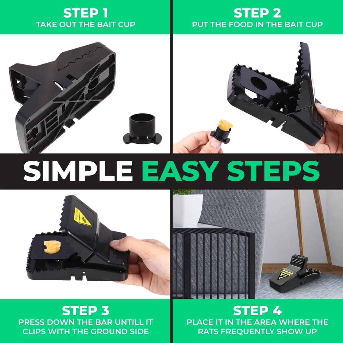 Heavy Duty Reusable Plastic Mouse Trap Durable Safe Effective And Long Lasting Mouse Catcher For Rodent Control