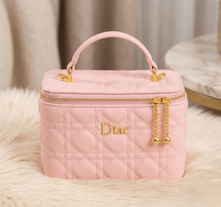 Imported Synthetic Leather Beauty Bag – Stylish Cosmetic Organizer for Travel & Daily Use | Without Box
