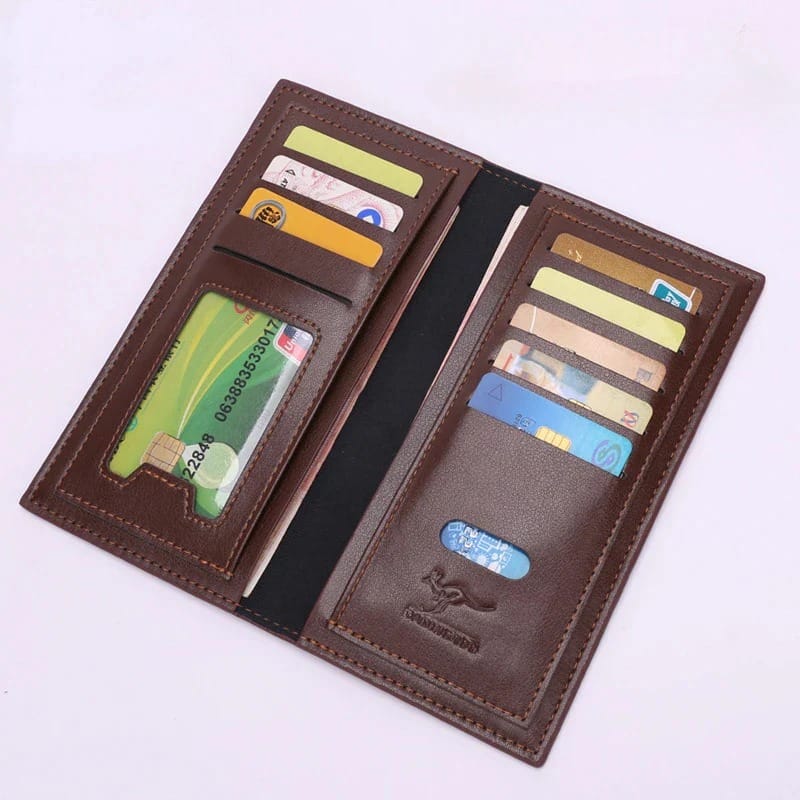 Kangro Brand Vintage PU Leather Long Wallet and Fold Leather Wallet for Men