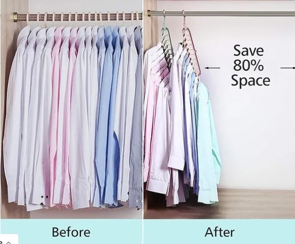 Magic Hanger Multipurpose 9 Hole Space Saving Closet Organizer – Multicolor - View 3