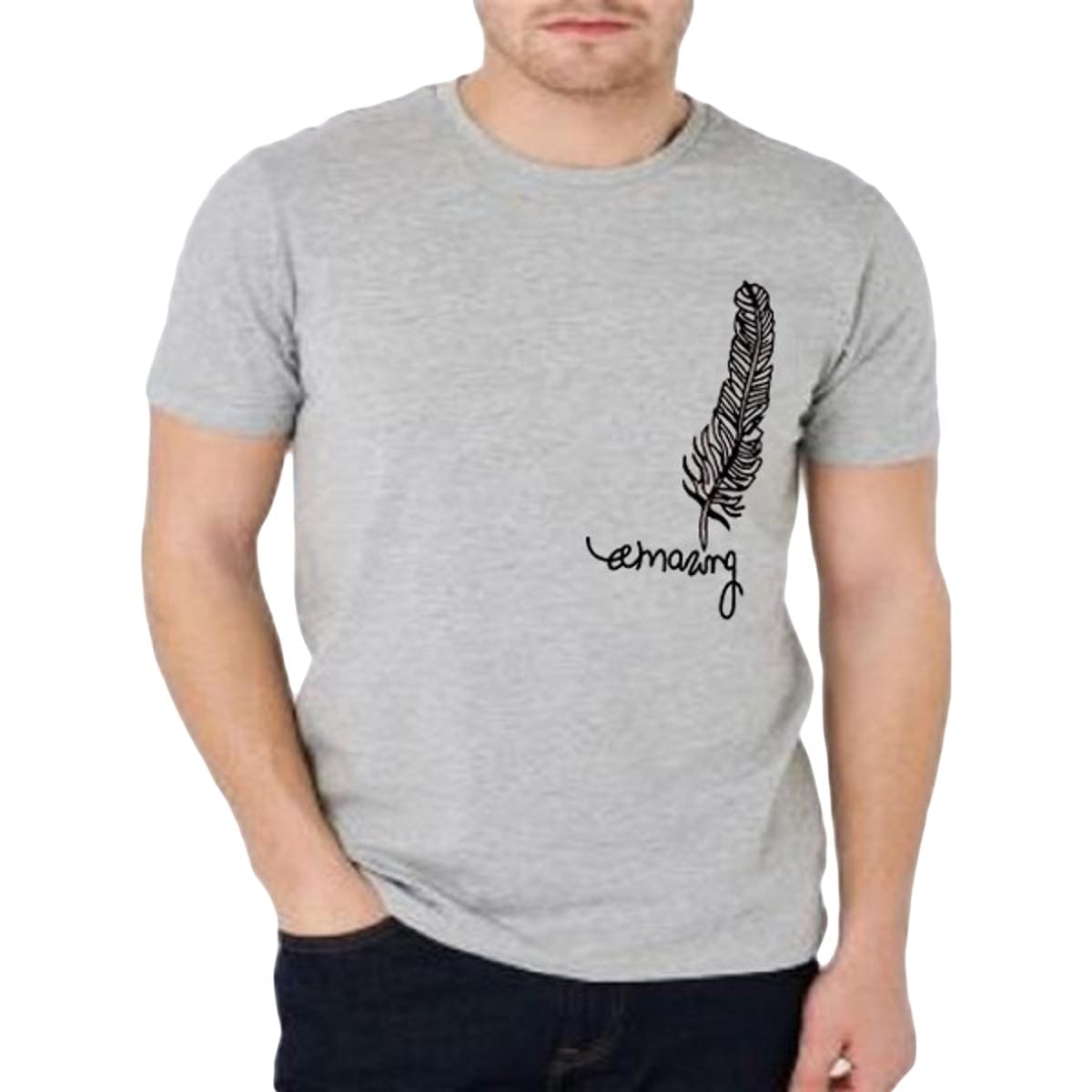 Men's Half Sleeves Printed Jersey T-Shirt | Round Neck Soft Fabric Summer Casual Wear