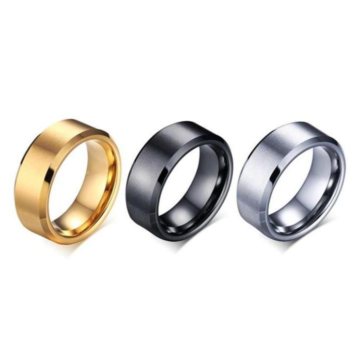 Pack Of 3 gold plated & silver plated band rings For Unisex