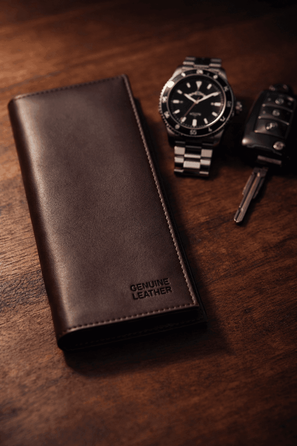 Premium Genuine Leather Long Wallet For Men & Women – 12 Card Slots | Mobile Pocket | Stylish Long Purse