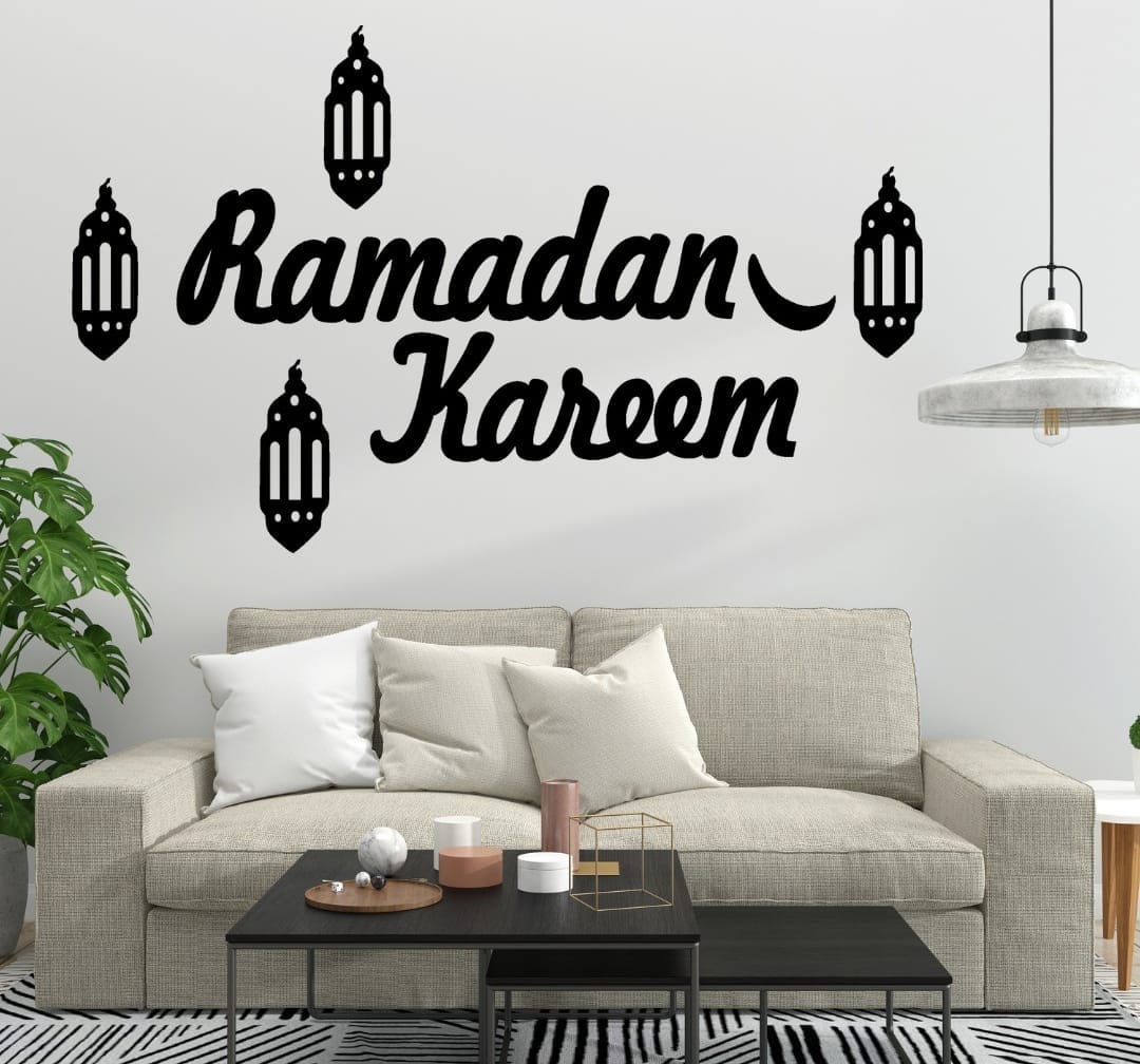 Ramzan kareem Islamic calligraphy 3D Wooden wall Decorative Gift Stylish Design Office Living Room I Decorating Items