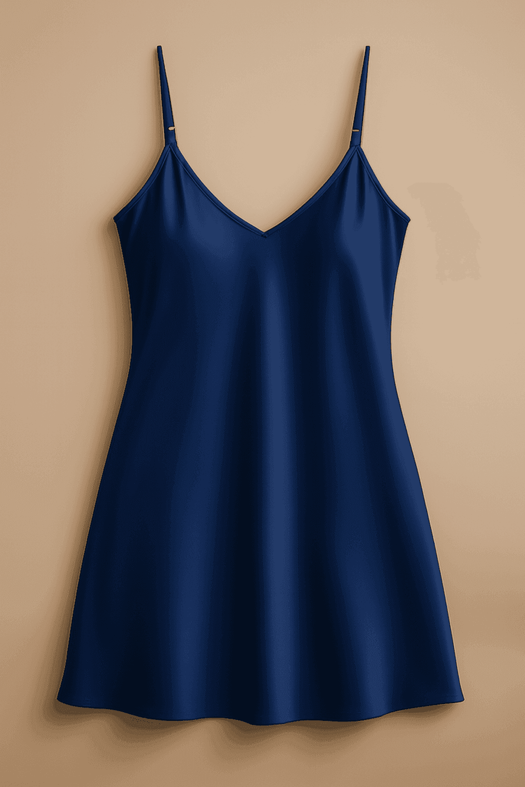 Satin Slip Dress – Sleeveless Camisole with Adjustable Thin Straps | Free Size