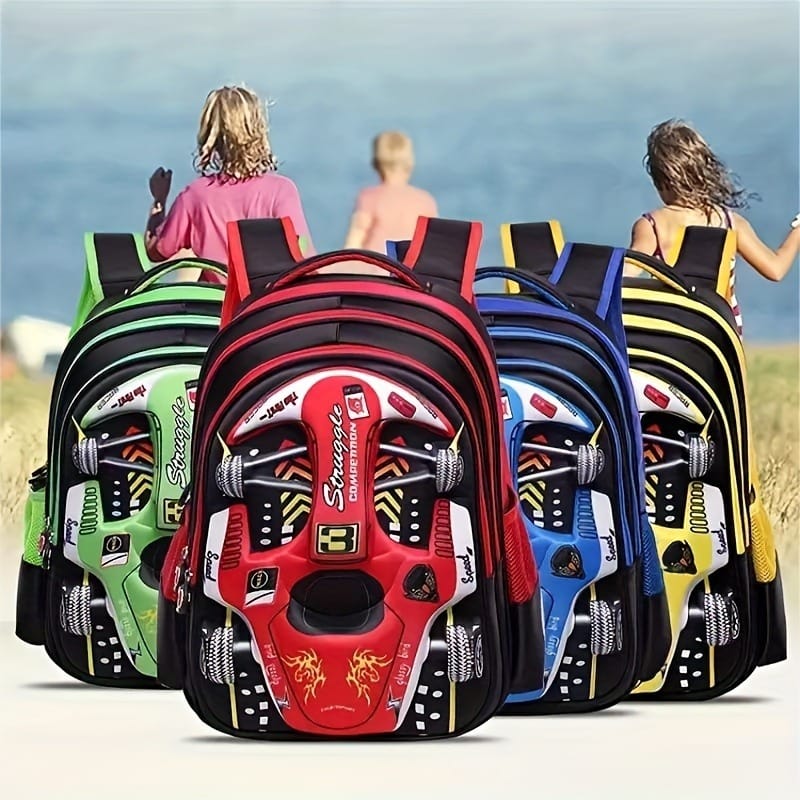 Schoolbag New Car Design | Primary School Backpack for Boys | Durable Children’s Student Bag