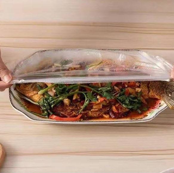 Scoop Disposable 100Pcs Food Cover – Elastic Stretchable Bowl & Plate Covers – Universal Fit Plastic Covers for Kitchen Food Preservation