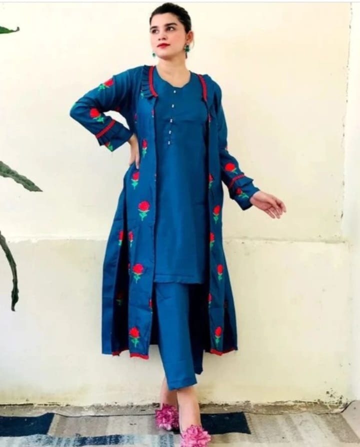 Silk Fancy Gown 3pc