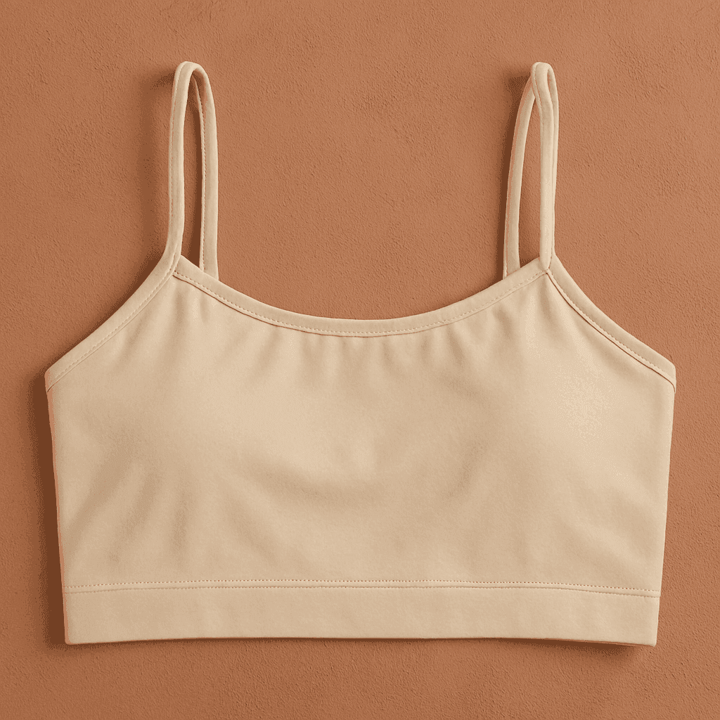 Teenagers’ Malai Non-Padded Bra – Soft, Lightweight & Comfortable Everyday Wear Lingerie, Plain Design in Beige, Sizes 28, 30, 32