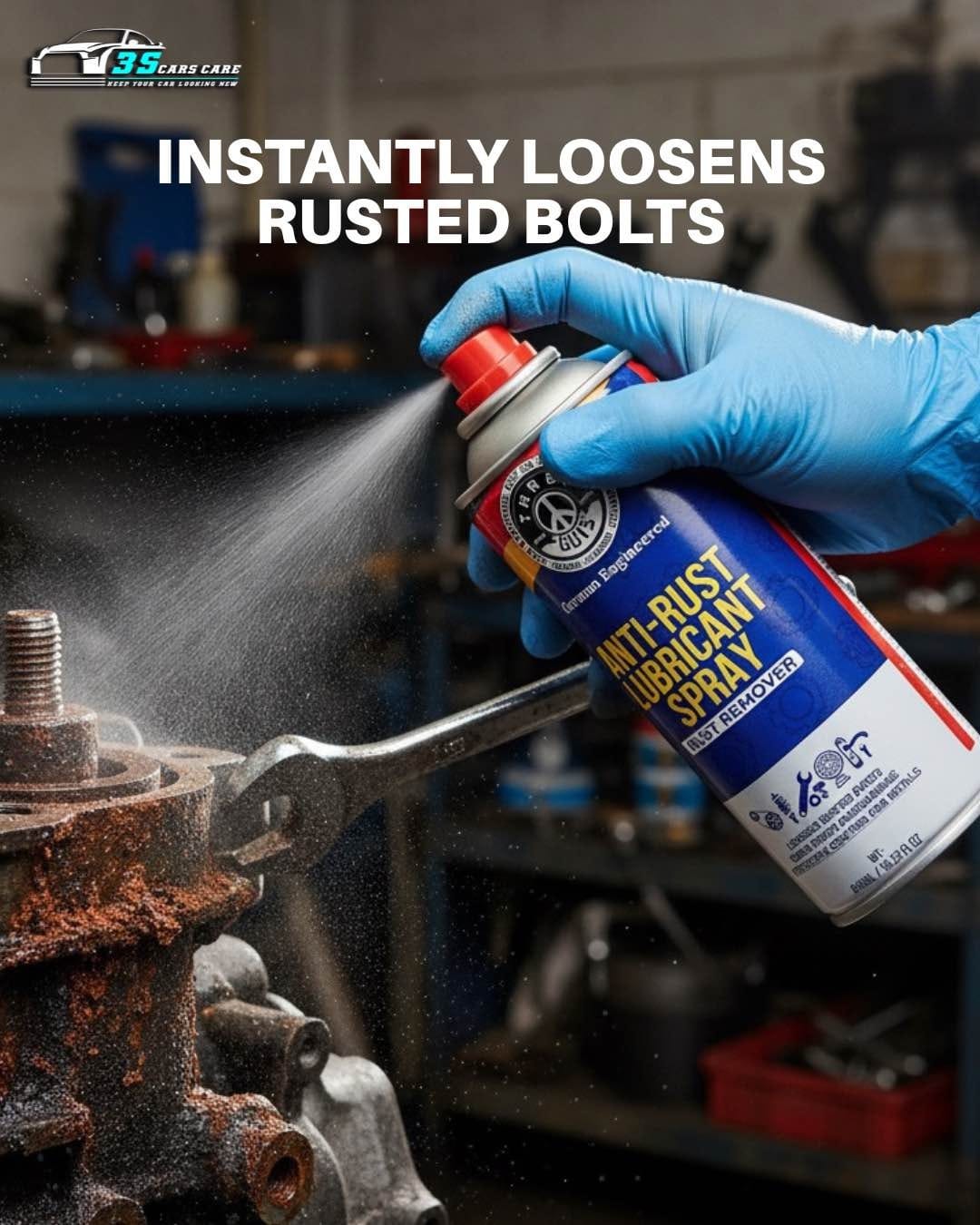 Three Guys Anti-Rust Lubricant Spray – Penetrating Oil Rust Remover And Multi-Purpose De-Rust Spray German Engineered